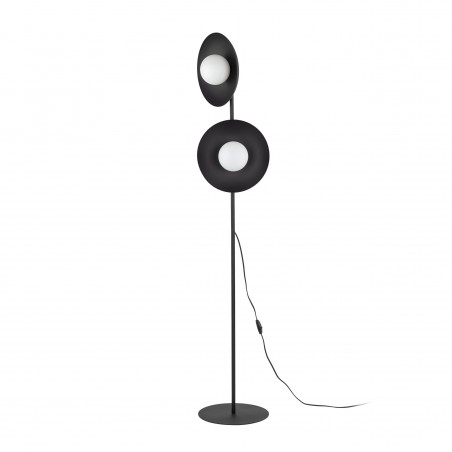 NOWOŚĆ 16136SLATE BLACK GLASS LAMPA PODŁOGOWA 2XG9 Tk Lighting