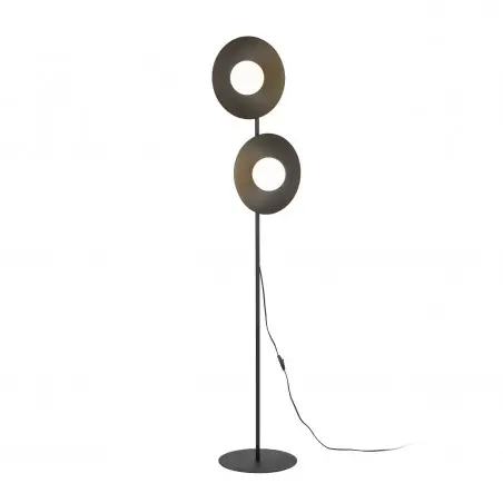 NOWOŚĆ 16136SLATE BLACK GLASS LAMPA PODŁOGOWA 2XG9 Tk Lighting