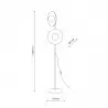 NOWOŚĆ 16138SLATE MIX GLASS LAMPA PODŁOGOWA 2XG9 Tk Lighting