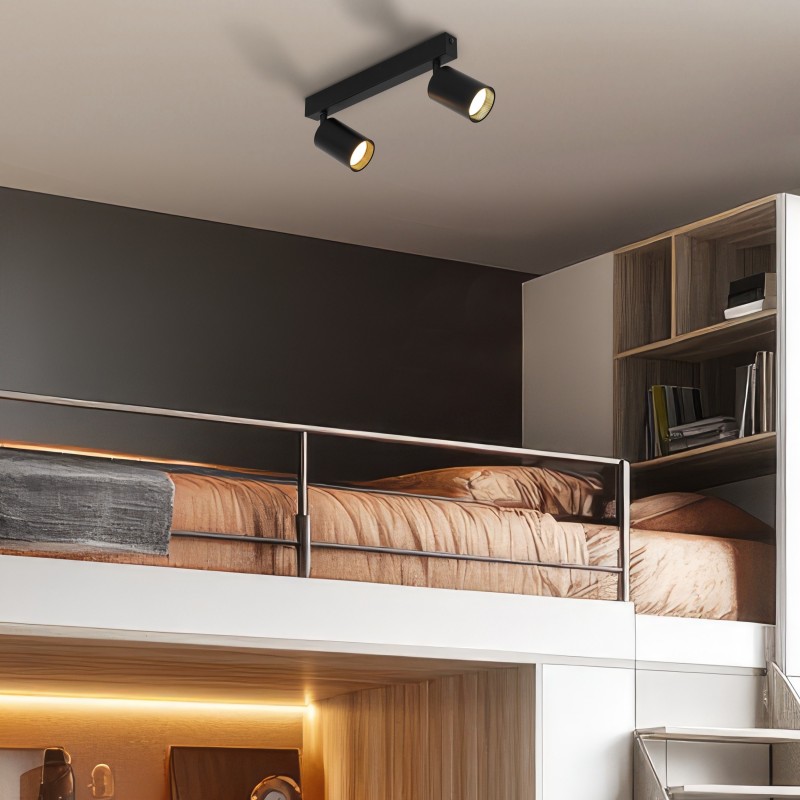 NOWOŚĆ 10633AMIS BLACK  LAMPA SUFITOWA 2 Tk Lighting