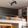 NOWOŚĆ 10633AMIS BLACK  LAMPA SUFITOWA 2 Tk Lighting