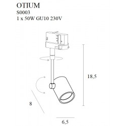 MAXLIGHT S0003 LAMPA SZYNOWA OTIUM MAX GU10 CZARNA