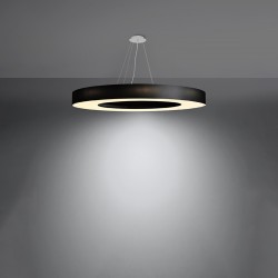 NOWOŚĆ Żyrandol SATURNO SLIM 90 czarnySL.0798 Sollux