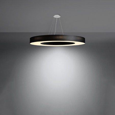 NOWOŚĆ Żyrandol SATURNO SLIM 90 czarnySL.0798 Sollux