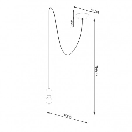 NOWOŚĆ Lampa wisząca NESO 1 LONGSL.1159 Sollux