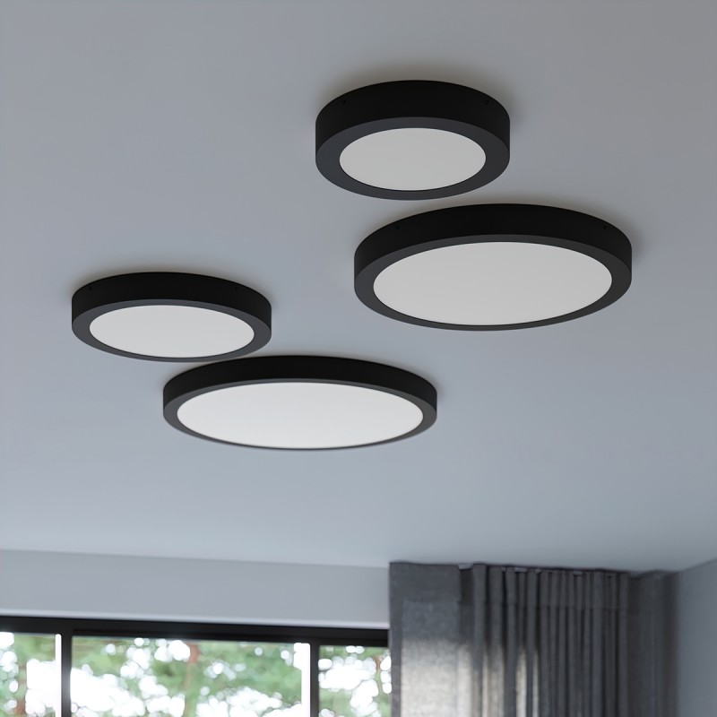 NOWOŚĆ Plafon ONYX 40 czarny LED 3000KSL.1244 Sollux