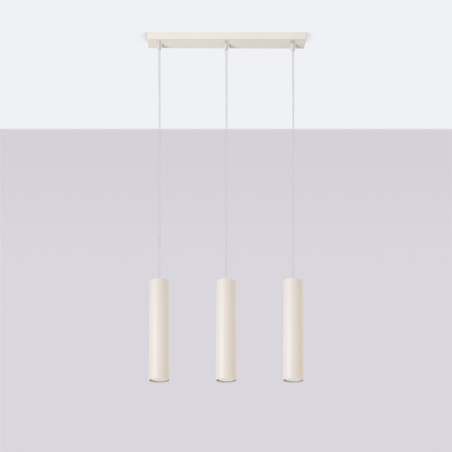 NOWOŚĆ Lampa wisząca LAGOS 3L beżowaSL.1481 Sollux