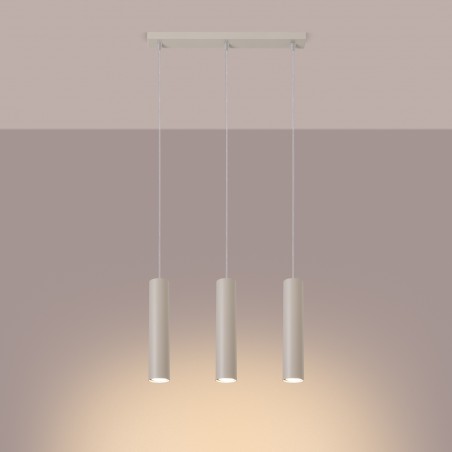 NOWOŚĆ Lampa wisząca LAGOS 3L beżowaSL.1481 Sollux