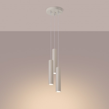 NOWOŚĆ Lampa wisząca LAGOS 3P beżowaSL.1482 Sollux