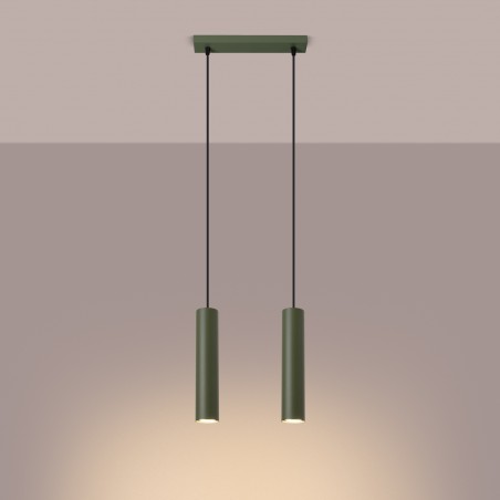 NOWOŚĆ Lampa wisząca LAGOS 2 zielona oliwkaSL.1485 Sollux