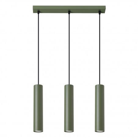 NOWOŚĆ Lampa wisząca LAGOS 3L zielona oliwkaSL.1486 Sollux