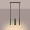 NOWOŚĆ Lampa wisząca LAGOS 3L zielona oliwkaSL.1486 Sollux