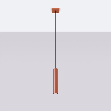 NOWOŚĆ Lampa wisząca LAGOS 1 ochra czerwonaSL.1489 Sollux