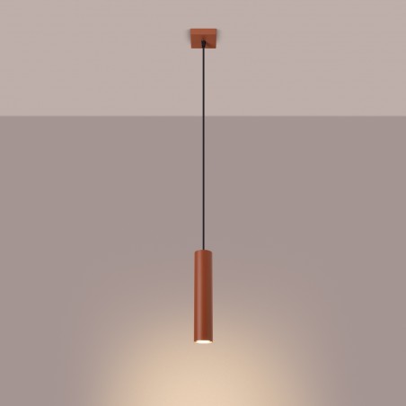 NOWOŚĆ Lampa wisząca LAGOS 1 ochra czerwonaSL.1489 Sollux