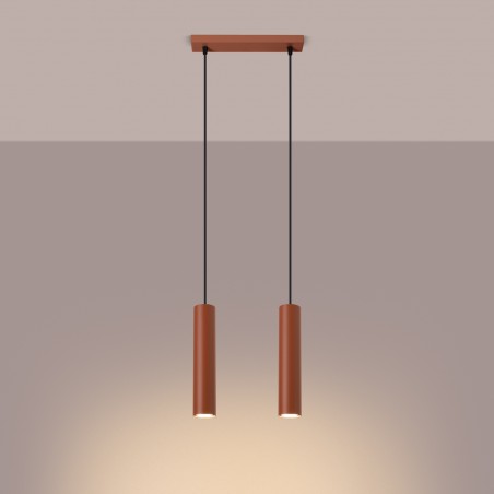 NOWOŚĆ Lampa wisząca LAGOS 2 ochra czerwonaSL.1490 Sollux