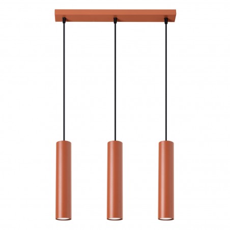 NOWOŚĆ Lampa wisząca LAGOS 3L ochra czerwonaSL.1491 Sollux
