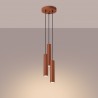 NOWOŚĆ Lampa wisząca LAGOS 3P ochra czerwonaSL.1492 Sollux
