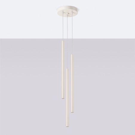 NOWOŚĆ Lampa wisząca PASTELO 3P beżowaSL.1515 Sollux