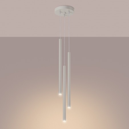 NOWOŚĆ Lampa wisząca PASTELO 3P beżowaSL.1515 Sollux