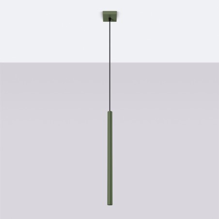 NOWOŚĆ Lampa wisząca PASTELO 1 zielona oliwkaSL.1518 Sollux