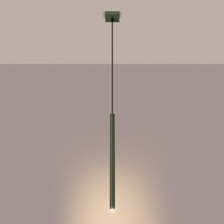 NOWOŚĆ Lampa wisząca PASTELO 1 zielona oliwkaSL.1518 Sollux