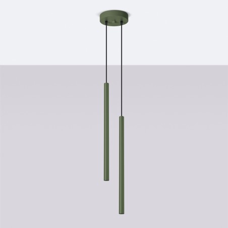 NOWOŚĆ Lampa wisząca PASTELO 2 zielona oliwkaSL.1519 Sollux