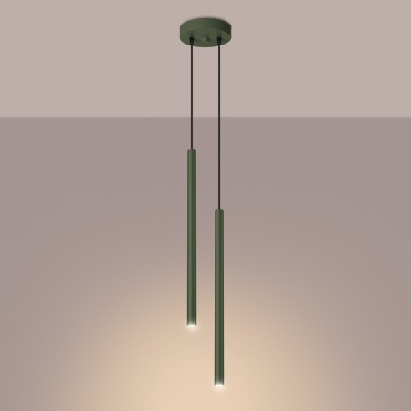 NOWOŚĆ Lampa wisząca PASTELO 2 zielona oliwkaSL.1519 Sollux