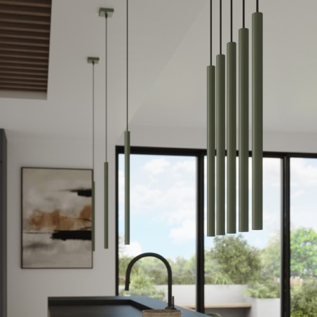 NOWOŚĆ Lampa wisząca PASTELO 2 zielona oliwkaSL.1519 Sollux