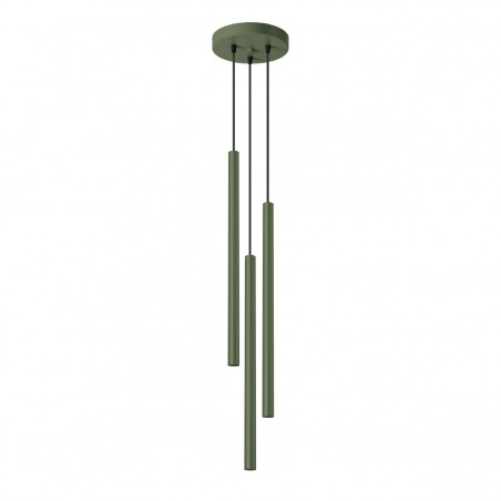 NOWOŚĆ Lampa wisząca PASTELO 3P zielona oliwkaSL.1521 Sollux