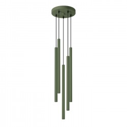 NOWOŚĆ Lampa wisząca PASTELO 5P zielona oliwkaSL.1522 Sollux