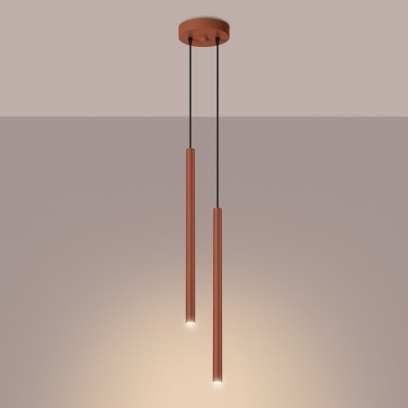 NOWOŚĆ Lampa wisząca PASTELO 2 ochra czerwonaSL.1525 Sollux