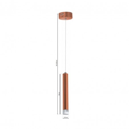 NOWOŚĆ ML984LAMPA WISZĄCA COPPER 5W LED Milagro