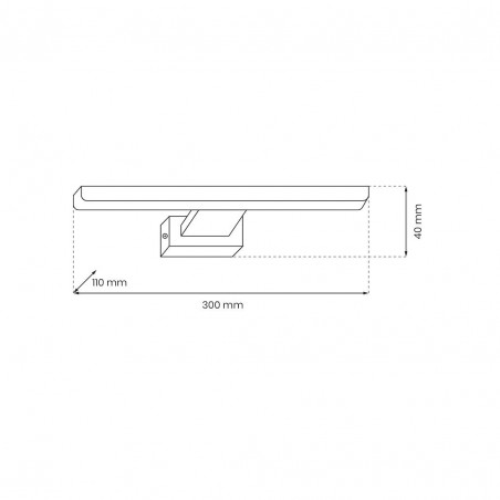 NOWOŚĆ ML028Kinkiet SHINE CHROME 30cm 7W LED Milagro