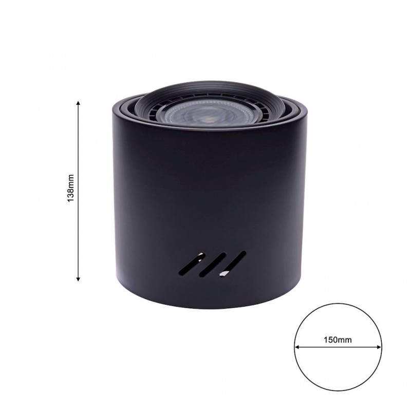 NOWOŚĆ ML227LAMPA SUFITOWA TUBO BLACK 1xAR111 (BEZ ŻARÓWKI) Milagro