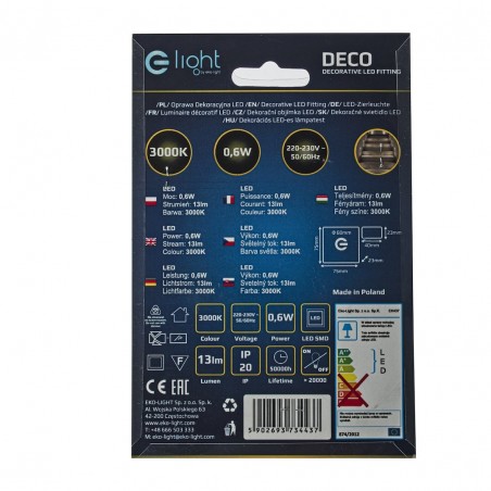 NOWOŚĆ EKS4437DECO Barwa Ciepła 3000K Milagro