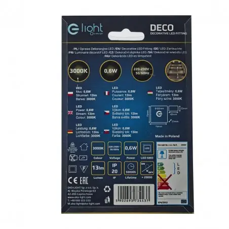 NOWOŚĆ EKS4437DECO Barwa Ciepła 3000K Milagro