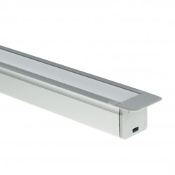 NOWOŚĆ EKPR6559PROFIL ALUMINOWY SREBRNY TYP G 1m + KLOSZ MLECZNY Milagro
