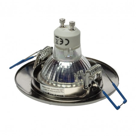 NOWOŚĆ EKZ2570OCZKO OKRĄGŁE GU10 1X5W LED SATYNA Milagro