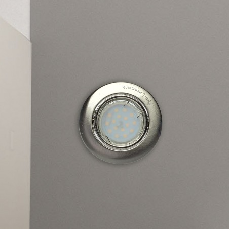 NOWOŚĆ EKZ2570OCZKO OKRĄGŁE GU10 1X5W LED SATYNA Milagro