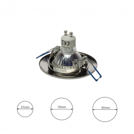 NOWOŚĆ EKZ2570OCZKO OKRĄGŁE GU10 1X5W LED SATYNA Milagro