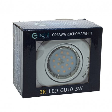 NOWOŚĆ EKZ2556OCZKO OKRĄGŁE GU10 1X5W LED BIAŁE Milagro