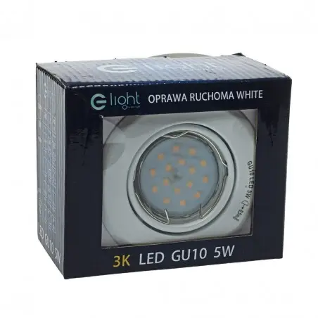 NOWOŚĆ EKZ2556OCZKO OKRĄGŁE GU10 1X5W LED BIAŁE Milagro