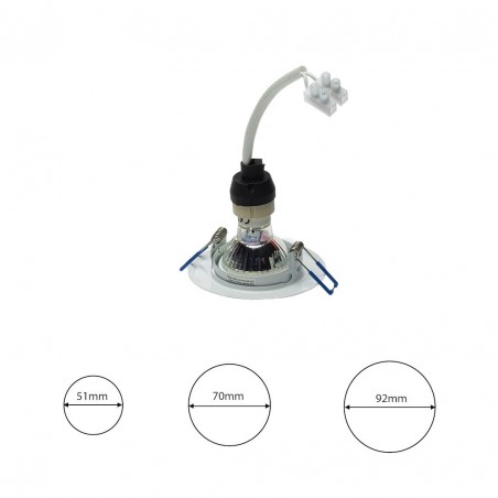 NOWOŚĆ EKZ2556OCZKO OKRĄGŁE GU10 1X5W LED BIAŁE Milagro