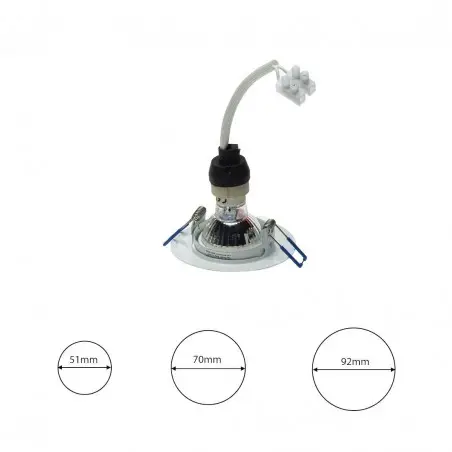 NOWOŚĆ EKZ2556OCZKO OKRĄGŁE GU10 1X5W LED BIAŁE Milagro