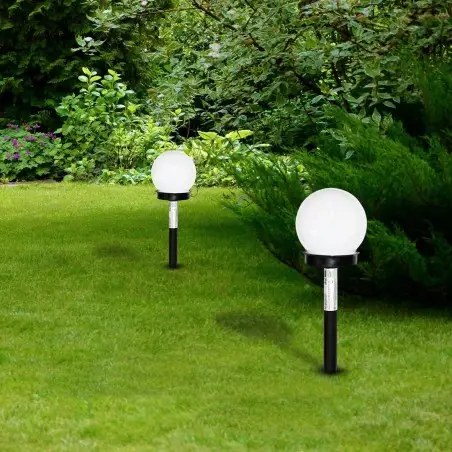 NOWOŚĆ EKO4826LAMPKA OGRODOWA KULKA SOLARNA CZARNA PLASTIK Milagro