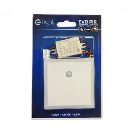 NOWOŚĆ EKS7073EVO WHITE Barwa Neutralna 4000K 12V z czujnikiem ruchu Milagro