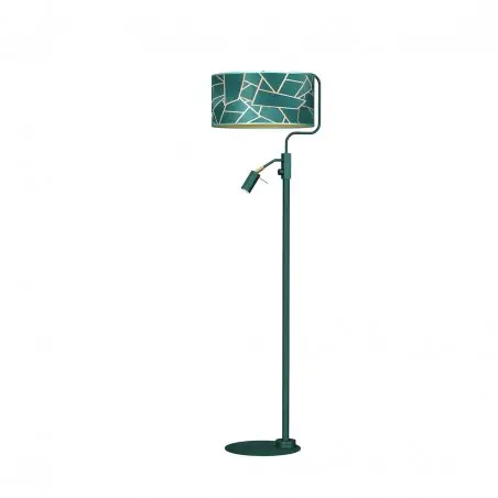 NOWOŚĆ MLP7582Lampa podłogowa ZIGGY GREEN Gold/Bottle 1xE27 + 1x mini GU10 Milagro