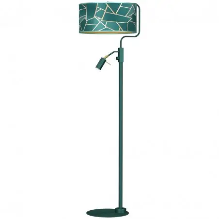 NOWOŚĆ MLP7582Lampa podłogowa ZIGGY GREEN Gold/Bottle 1xE27 + 1x mini GU10 Milagro