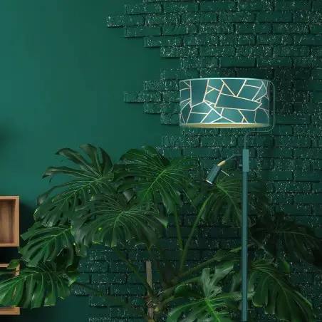 NOWOŚĆ MLP7582Lampa podłogowa ZIGGY GREEN Gold/Bottle 1xE27 + 1x mini GU10 Milagro