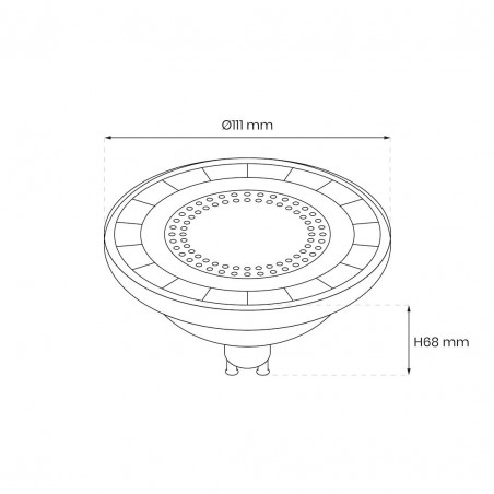 NOWOŚĆ AR8041Żarówka LED 10W AR111 GU10 4000K/ Czarny Milagro